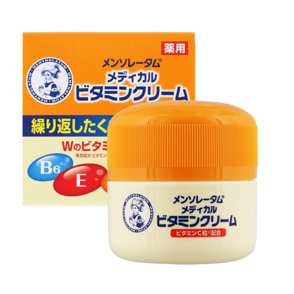 Rohto Menthoolatum Medizinische Vitamincreme - Erweichen und Feuchtigkeitsmediziner -Creme bei Zugabe von Vitamin C, 145 g