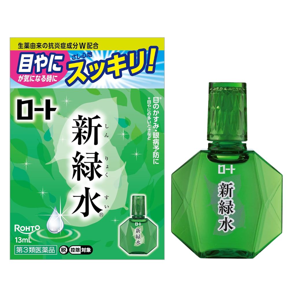 Rohto Shinryokusu b - Противовоспалительные глазные капли от покраснения и выделений, 13 мл.