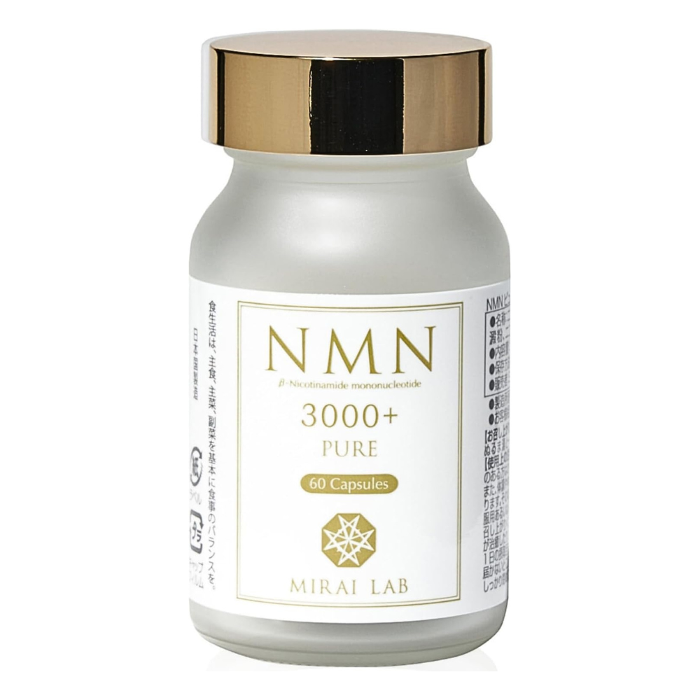 Mirai Lab NMN Pure 3000 Plus 60 Capsules | 99.8% Purity, Acid-Resistant – Japanese Anti-Aging Supplement
