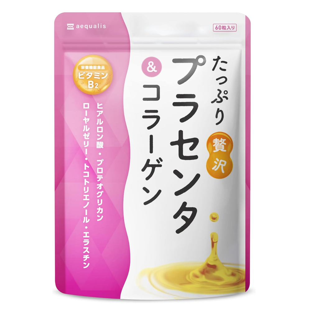 Aequalis Luxury Placenta Supplement 60 Capsules (30 Days) | 402,000mg High Concentration – Japanese Supplement