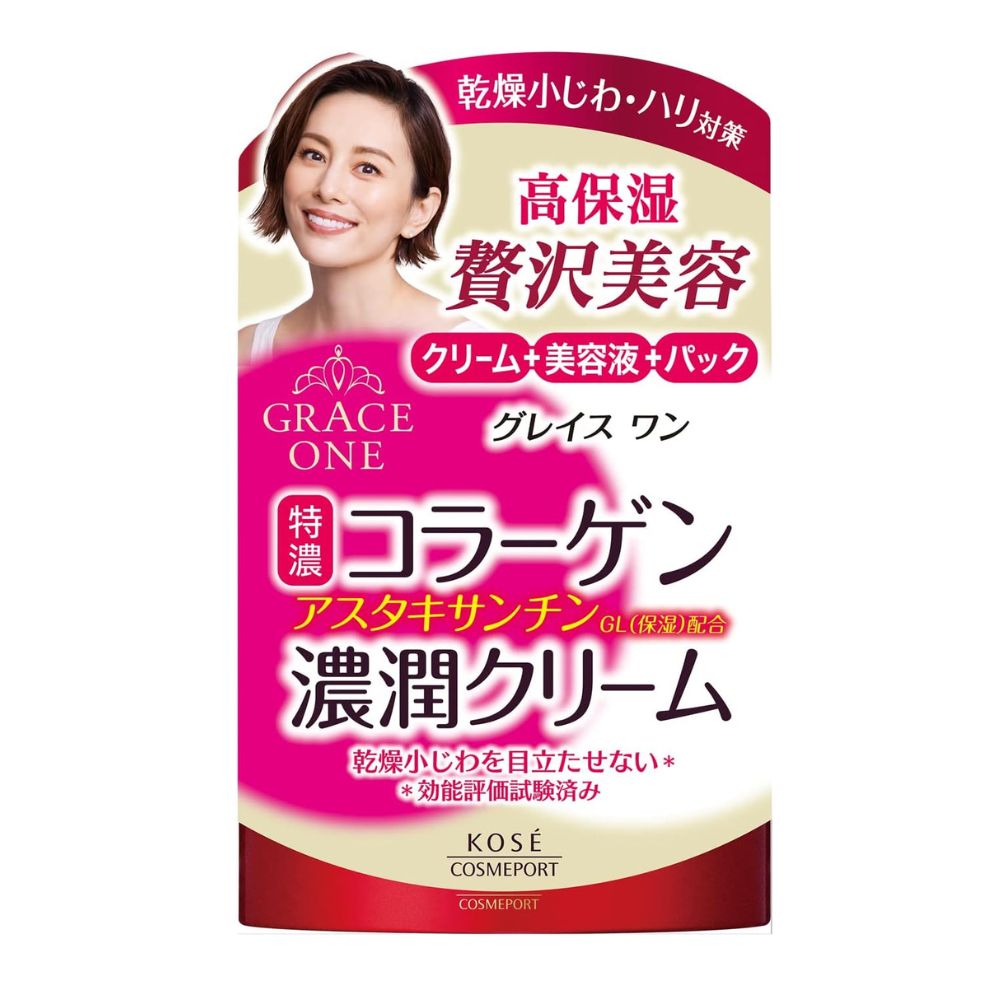 Kose Grace One Perfect Cream - anti -aging face cream with Astaxantin 3 in 1, 100 g.
