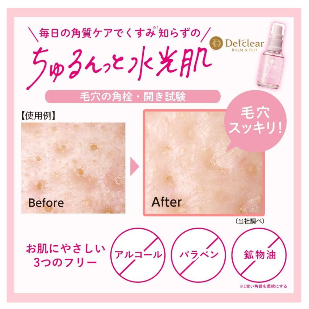 DetClear Bright & Peel Care Serum - exfoliating and moisturizing pincing -serum for the face, 30 ml