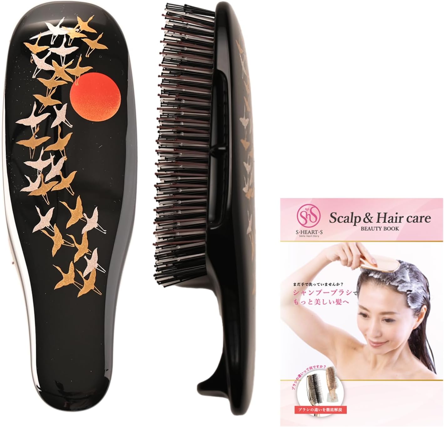 Scalp Brush Black - Укороченная массажная восстанавливающая расческа, эксклюзивный выпуск.