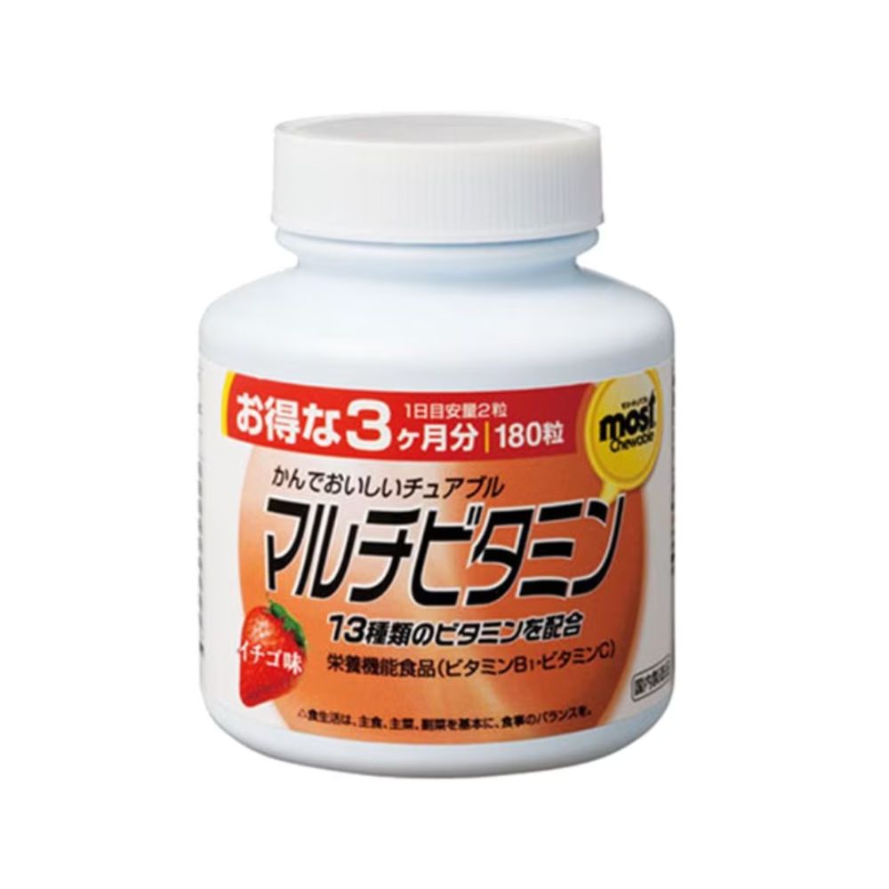 Orihiro - chewing vitamins with the taste of strawberries, for children and adults, a complex for 90 days.