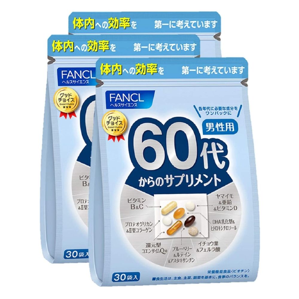Fancl Vitamin 60+ - complex vitamins for men from 60 years old, complex for 45-90 days