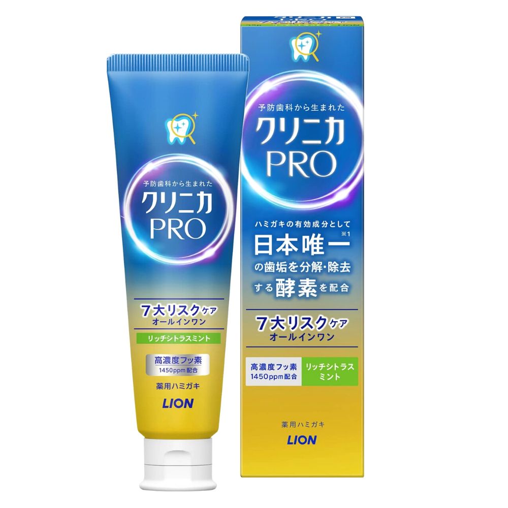 Lion Clinica Pro All-in-one - Зубная паста с энзимами, цитрусовая мята, 95 г