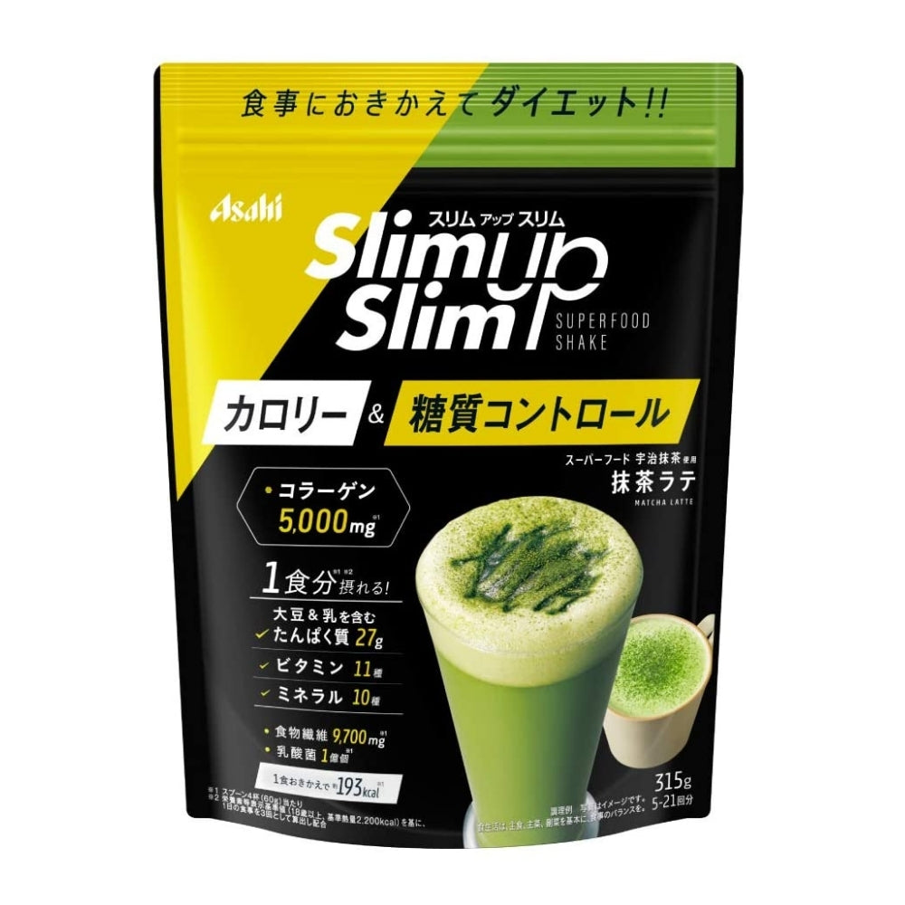 asahi slim up - مشروب غذائي - عصائر مع بكتيريا الكولاجين وحمض اللبنيك ، 315 غرام