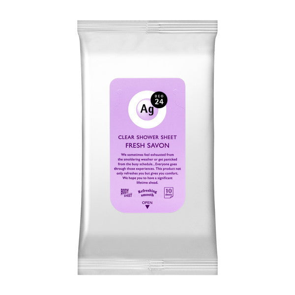 Shiseido Ag Deo24 - Napkins with a deodorizing effect, with a smell of soap, 10 pcs