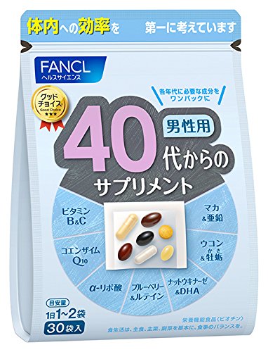 Fancl Vitamin 40+ a complex of vitamins for men from 40 years old, for 15-30 days