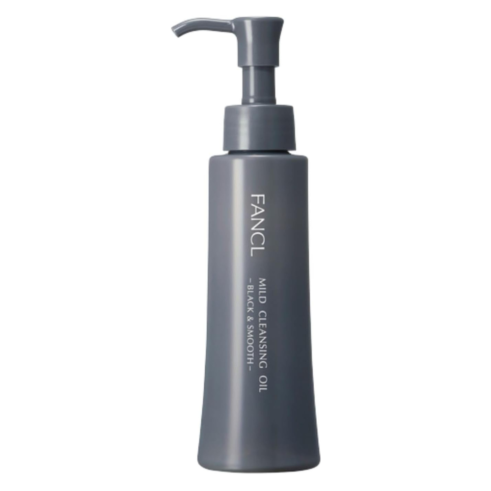 FANCL Mild Cleansing Oil Black 120ml | Japanese Pore Care Cleansing Oil with Charcoal & Adsorbent Mud