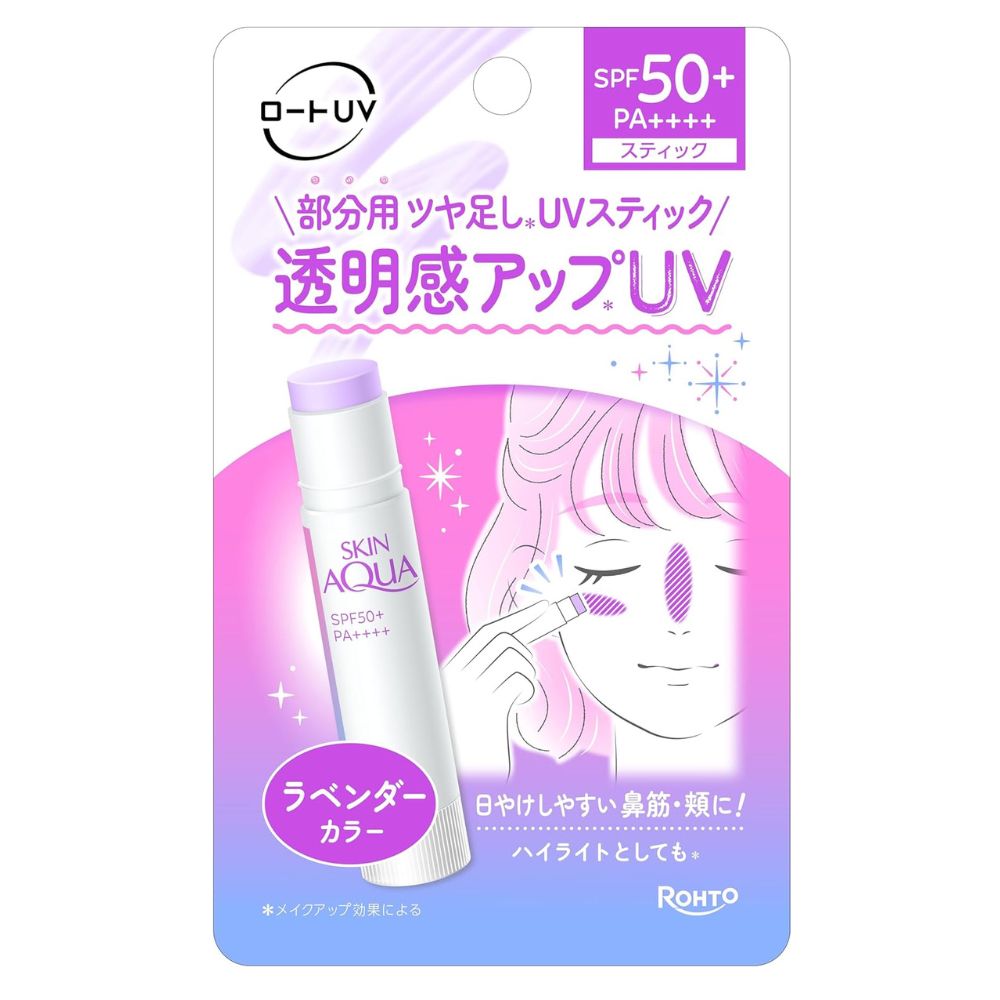 ROHTO SKIN AQUA TONE UP UV Stick Lavender SPF50+PA ++++-Ton-AP UV-(limited release), 4.3 g.