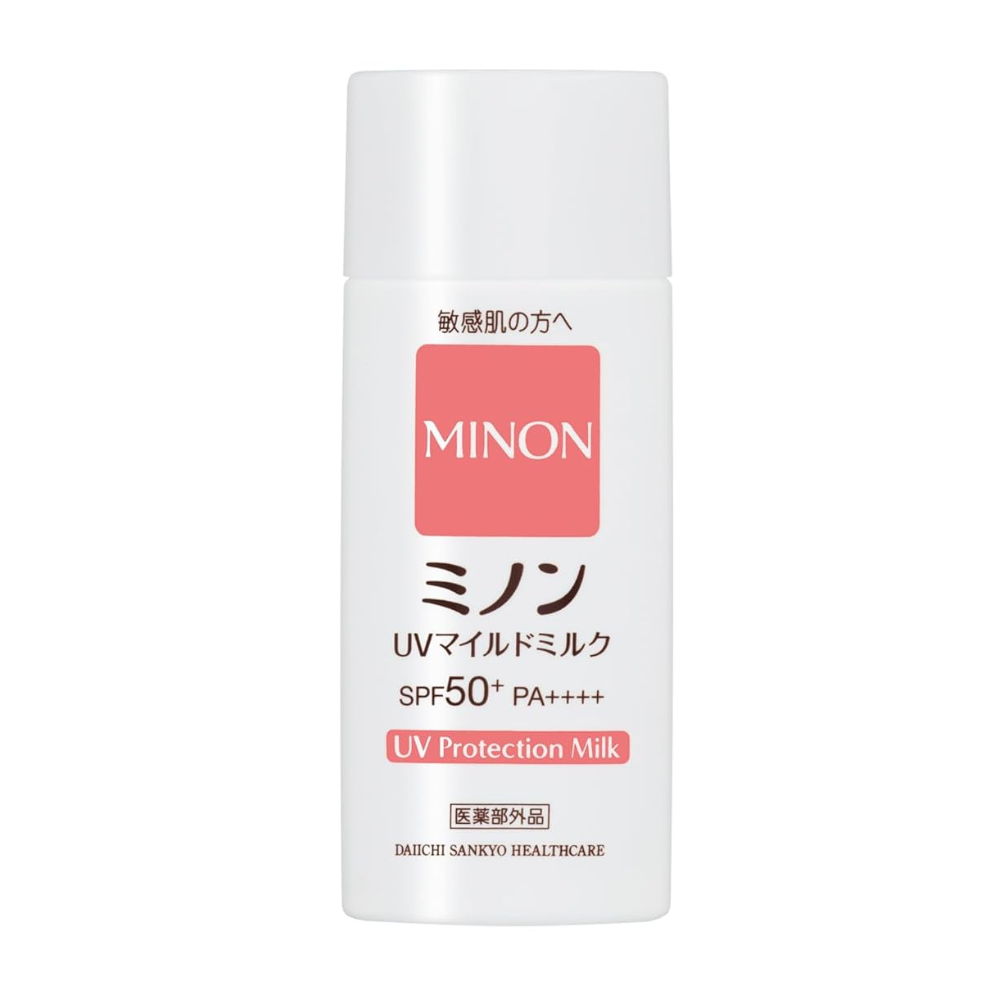 حليب مينون أمينو رطب بالأشعة فوق البنفسجية مع عامل حماية من الشمس SPF50+ PA++++، 80 مل - واقي شمسي معدني ياباني