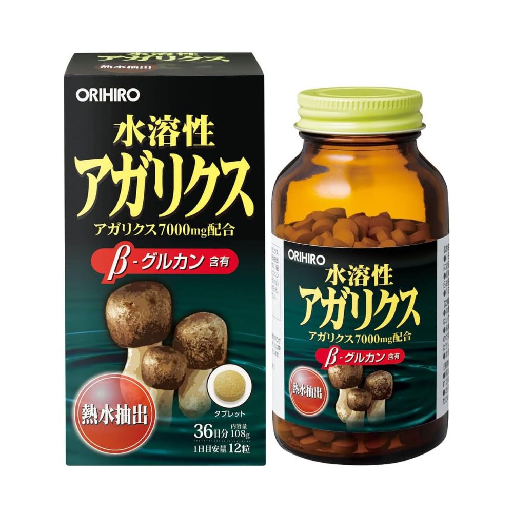 Orihiro Agaricus Blazei Murill - Agarik البرازيلي ، مستخلص الفطر لدعم المناعة ، المعقدة لمدة 36 يومًا.
