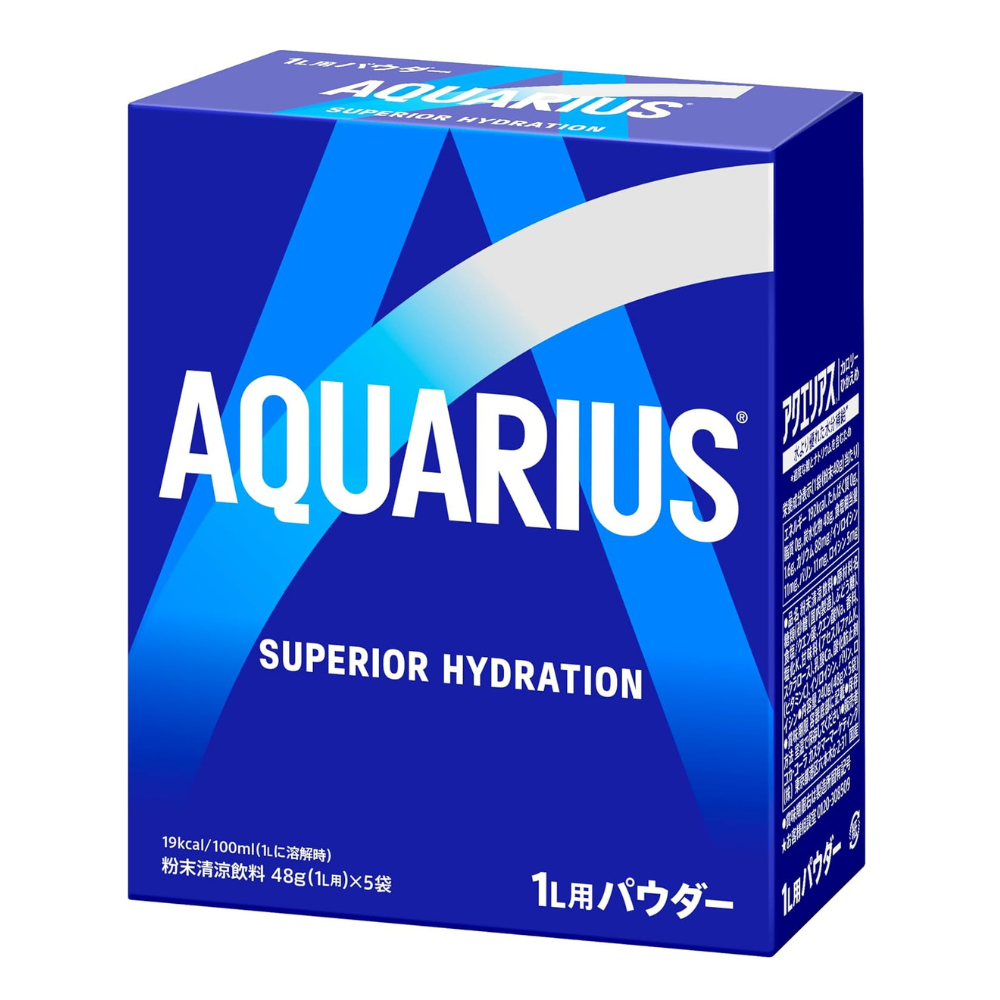 Смесь для спортивных напитков Aquarius Powder 48 г × 30 пакетиков (каждый по 1 л) | Гидратация и электролиты – японские напитки
