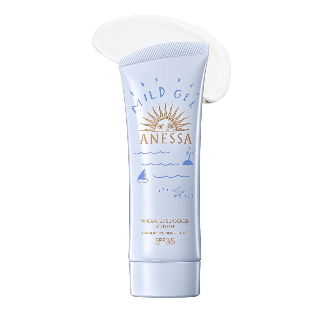 Anessa جل واقي من الشمس معدني للأشعة فوق البنفسجية N SPF35 PA+++ 90 جم - واقي شمسي معدني ياباني