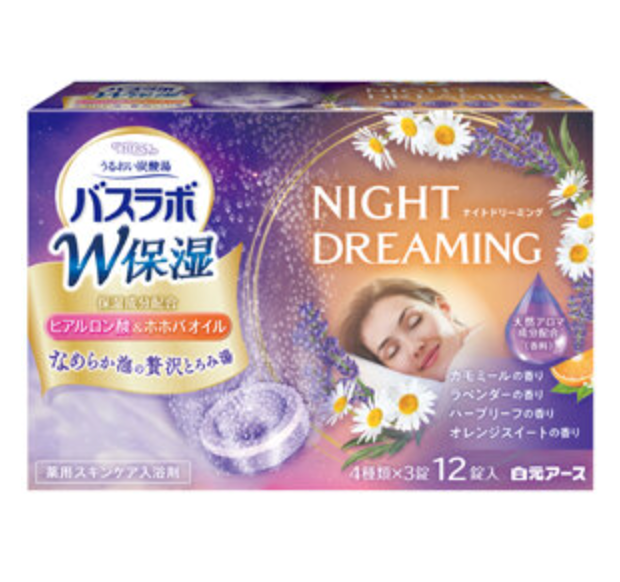 Hakugen Eartn Night Dreaming - ملح حمام مع رائحة مريحة ، 12 جهاز كمبيوتر.