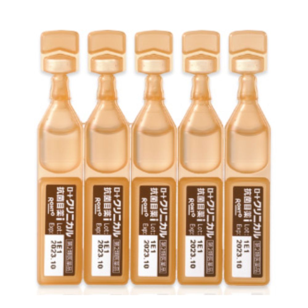 Rohto Clinical Antibacterial Eye Drops - антибактериальные глазные капли одноразового применения, 0,5 мл ✖︎ 20 шт.