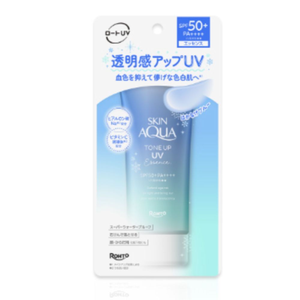 ROHTO Skin Aqua Tone Up Blue - Clon -Straculite cream that gives the skin a light transparent tone with the maximum sun protection factor SPF 50+ PA +++++, 80