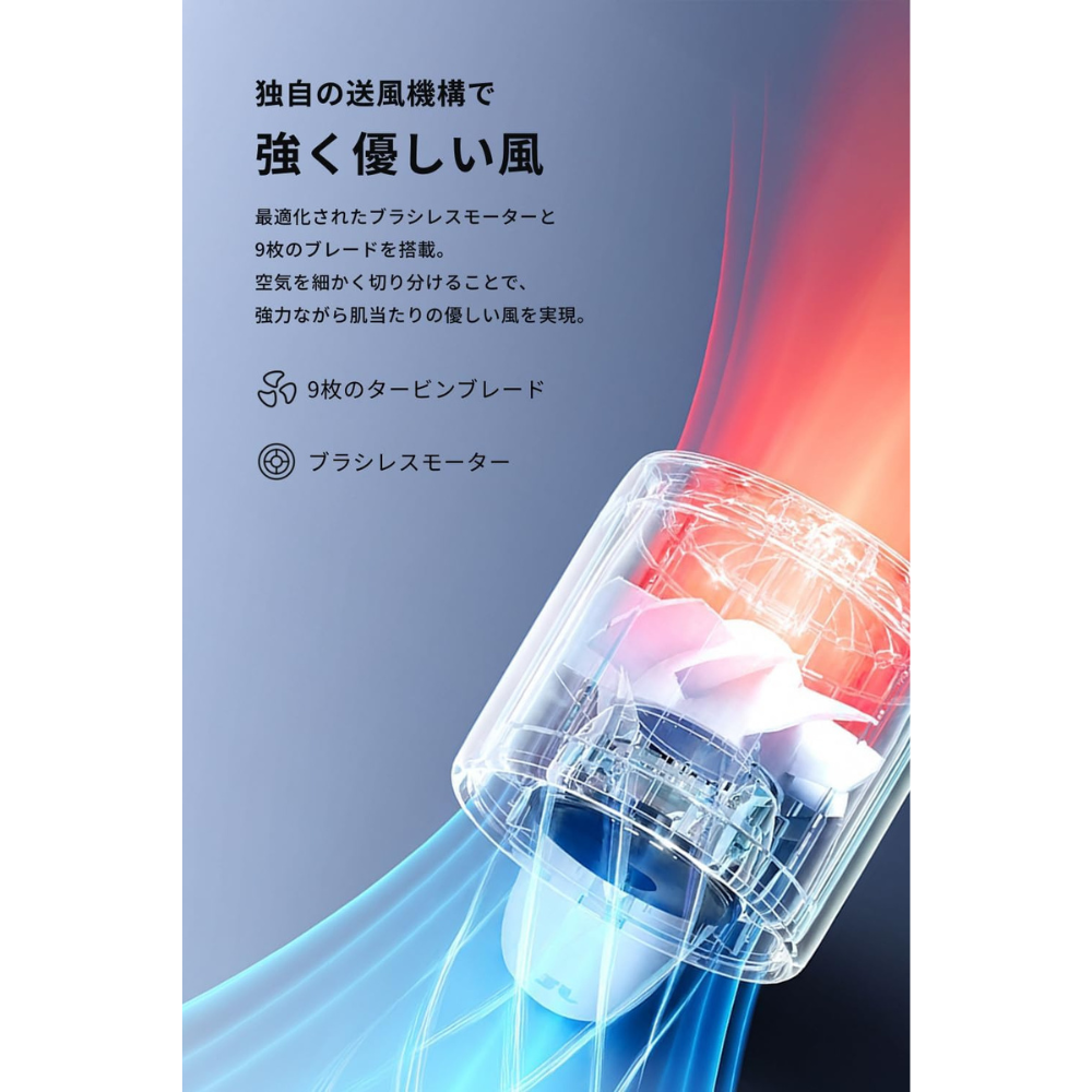 JisuLife Handventilator 10 S | 28-Stunden-Akku, 5 Geschwindigkeiten, USB-C, Schreibtisch und tragbar – japanisches Sommer-Gadget