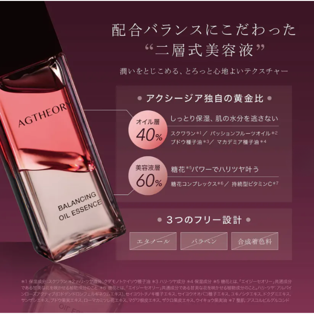 AXXZIA AGTHEORY Ausgleichende Ölessenz 30 ml | Zweischichtiges Serum – Japanische Hautpflege