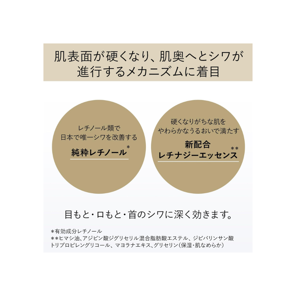 Shiseido Elixir Retinol Power Wrinkle Cream L 22g | Japan