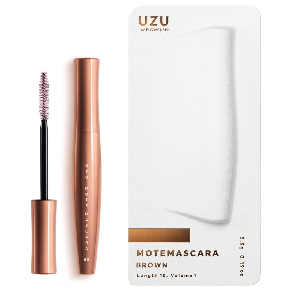 Mote Maskara Uzu is a lengthetic and giving volume mascara, brown color.