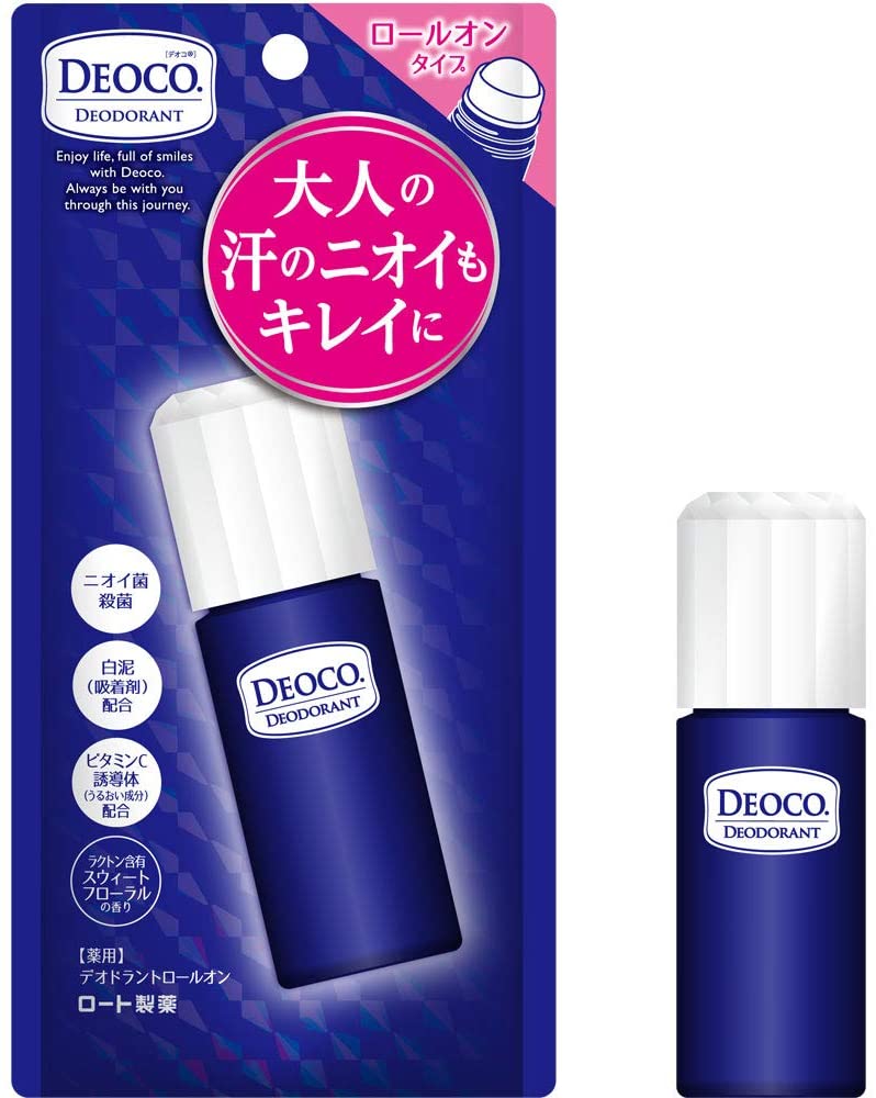 Rohto Deoco Body Cleanse - Роликовый дезодорант против возрастного запаха пота, 30 мл