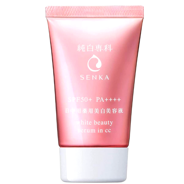 Shiseido Senka - Отбеливающая эссенция для кожи с эффектом СС-крема, с солнцезащитным эффектом SPF 50+PA++++,  40 г