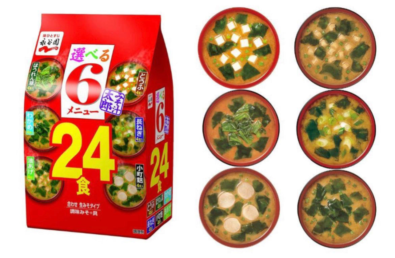 Nagatanien - набор супов мисо, 6 видов, 24 шт